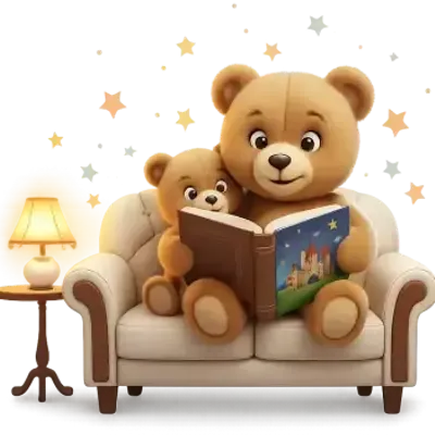 Family reading and enjoying a personalized AI bedtime story from Yasso
